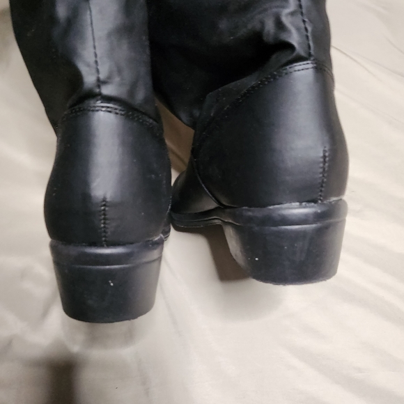 Trotters Women's Black Winter Fur Lined Zip Calf Boots Size 8 - Picture 4 of 8